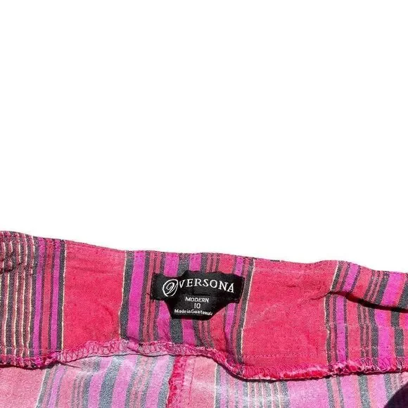 VERSONA Multi Color Vertical Stripes Skort Size 10 - Picture 4 of 4